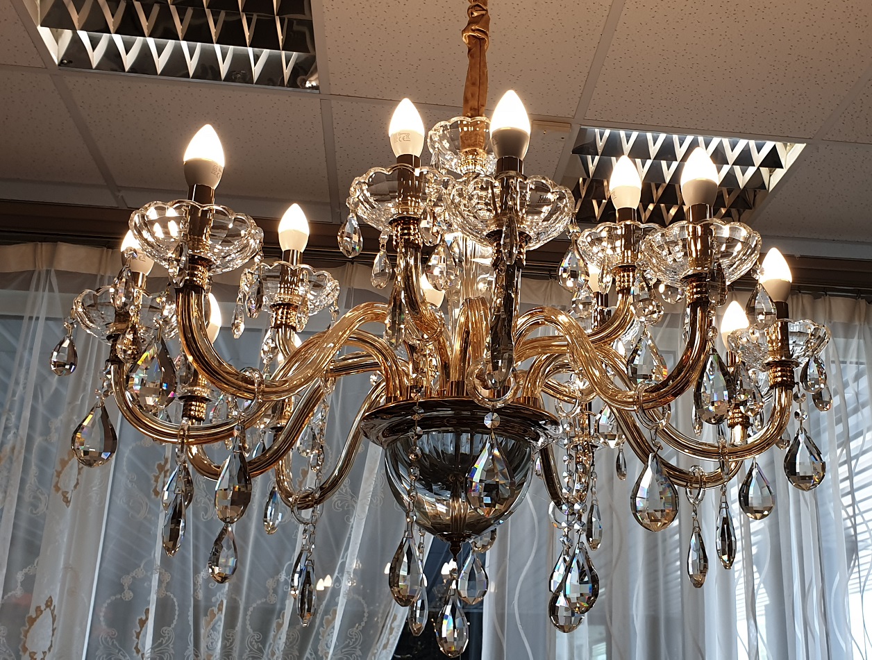 Kristāla lustra "9302-10+5"