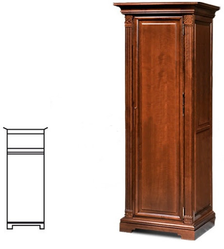 Skapis 1-durvju ''PRESTIŽ'' GM5921-01 Mokko