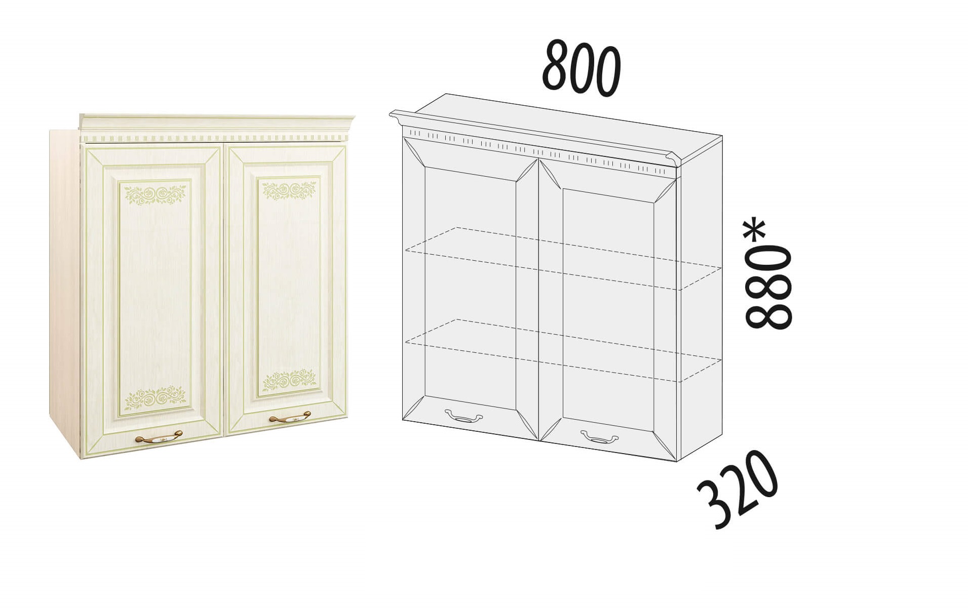 Sienas virtuves skapītis Olivija 71.11