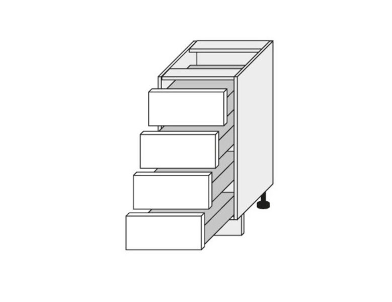 Apakšējais virtuves skapītis QUANTUM D4M40 BEIGE