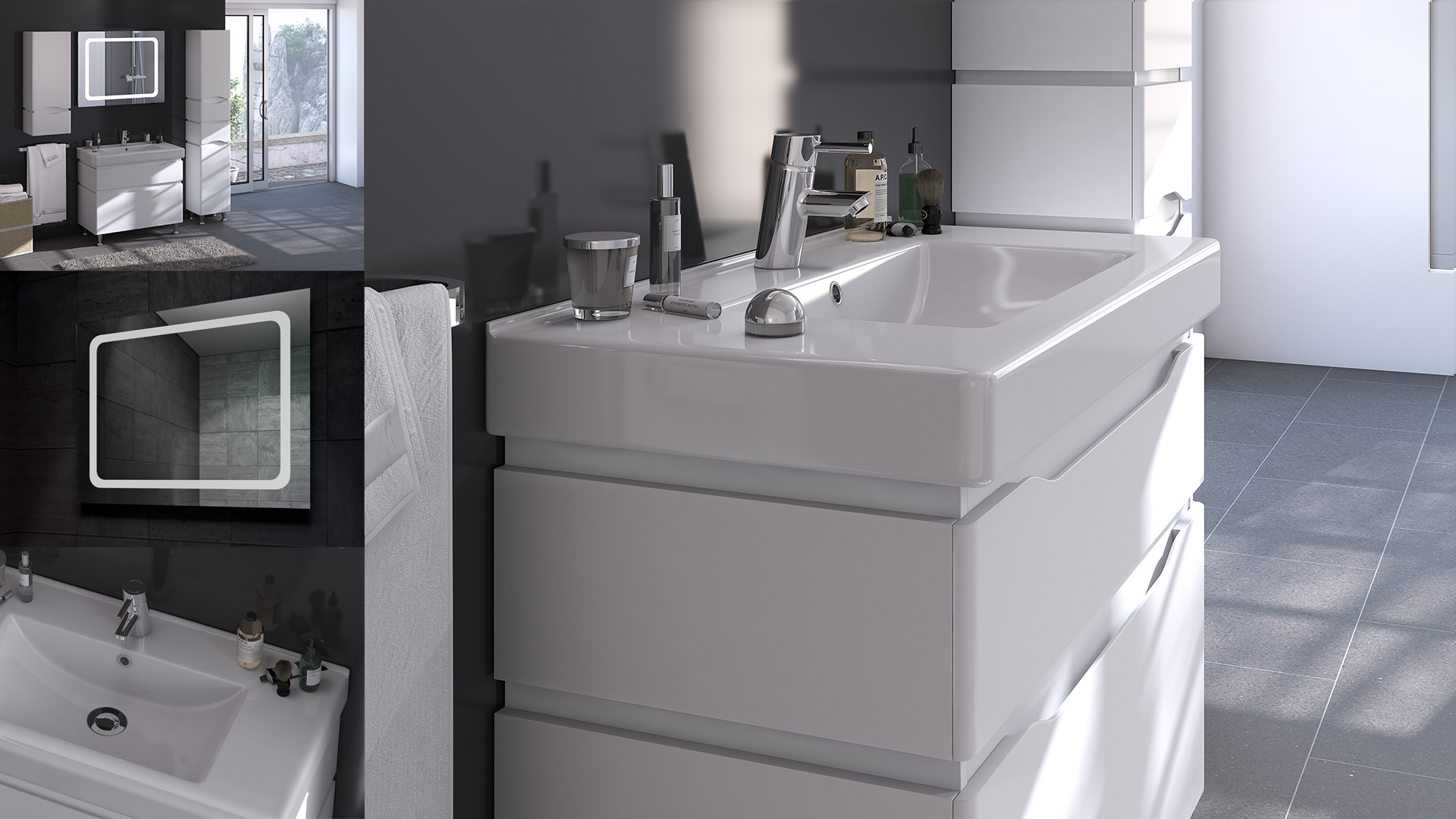 Skapis ar izlietni "ALESSA 100"