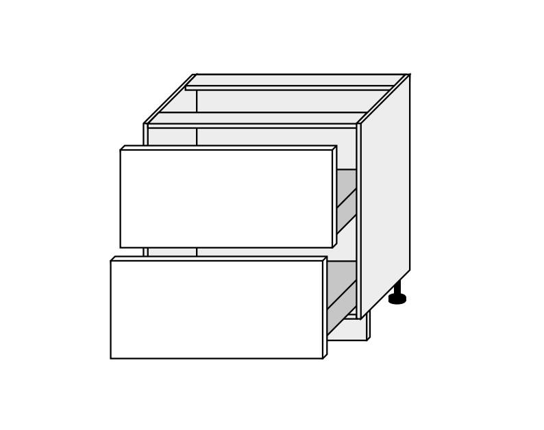 Apakšējais virtuves skapītis MALMO D2M80 permbroke