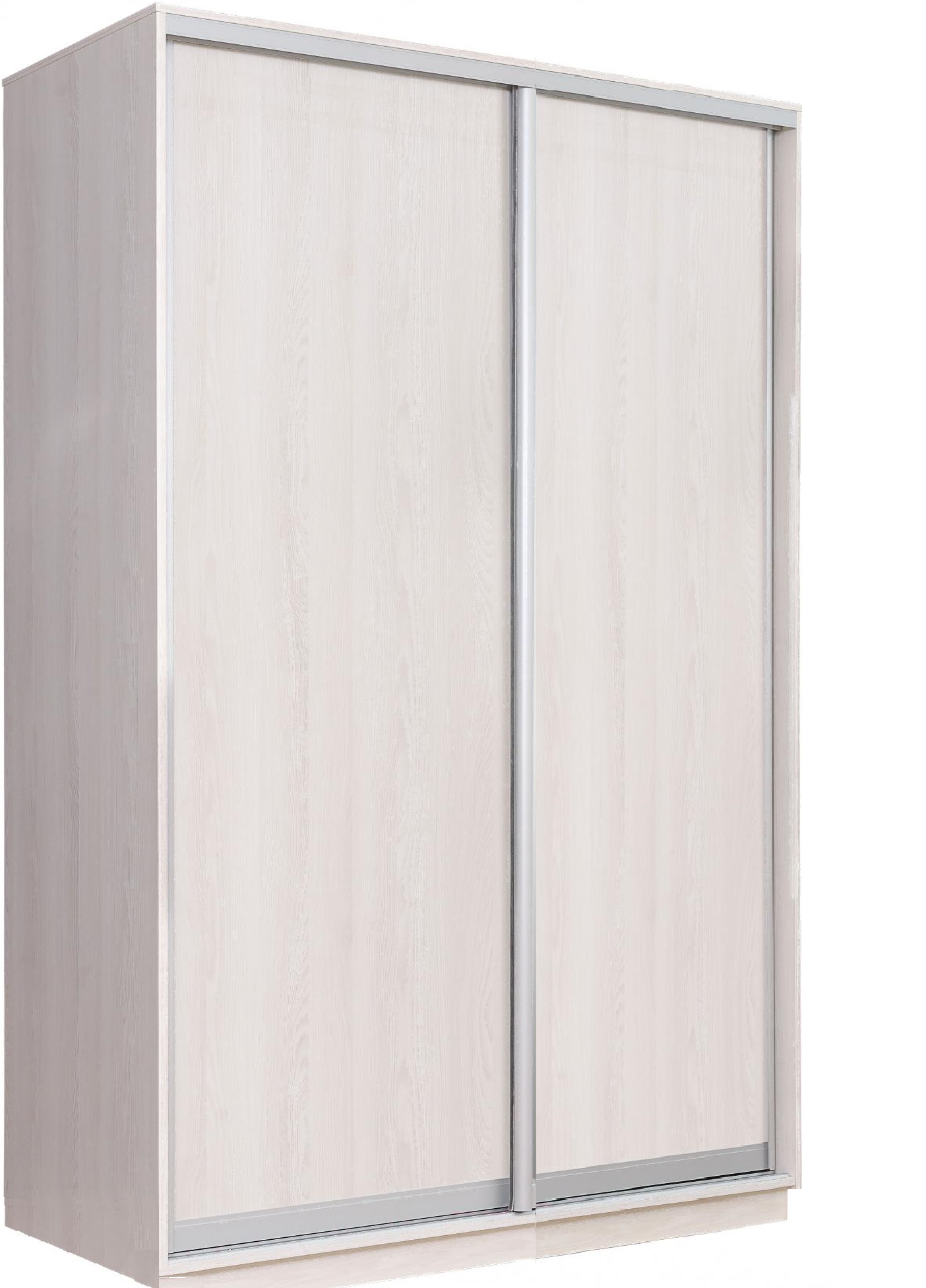 Skapis ar 2 bīdāmām durvīm, 150/240/45 cm "sniega osis"+2 atv.