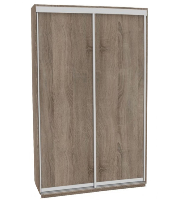 Skapis ar 2 bīdāmām durvīm 150/220/60 cm "trifele"+2 atv.