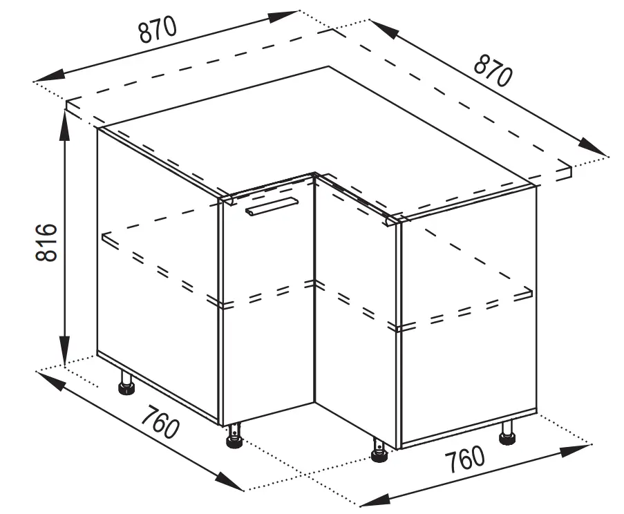 Apakšējais Skapītis "BJANKA" N87x87