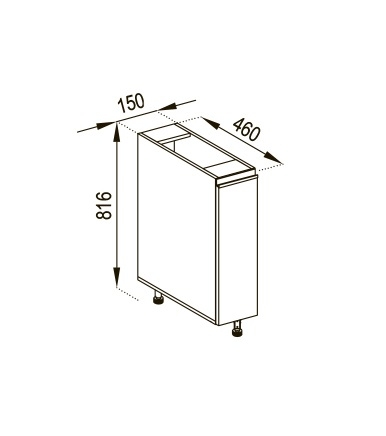 Apakšējais skapis "SOFI 920" N15 kargo