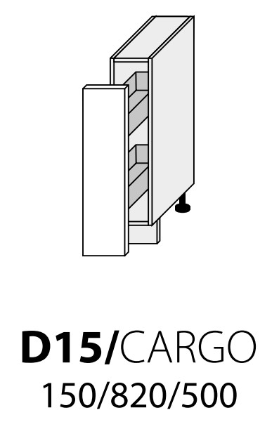 Apakšējais virtuves skapītis kargo EVELLINO D15