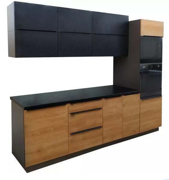 Augšējais virtuves skapītis MALMO W230 melns 72